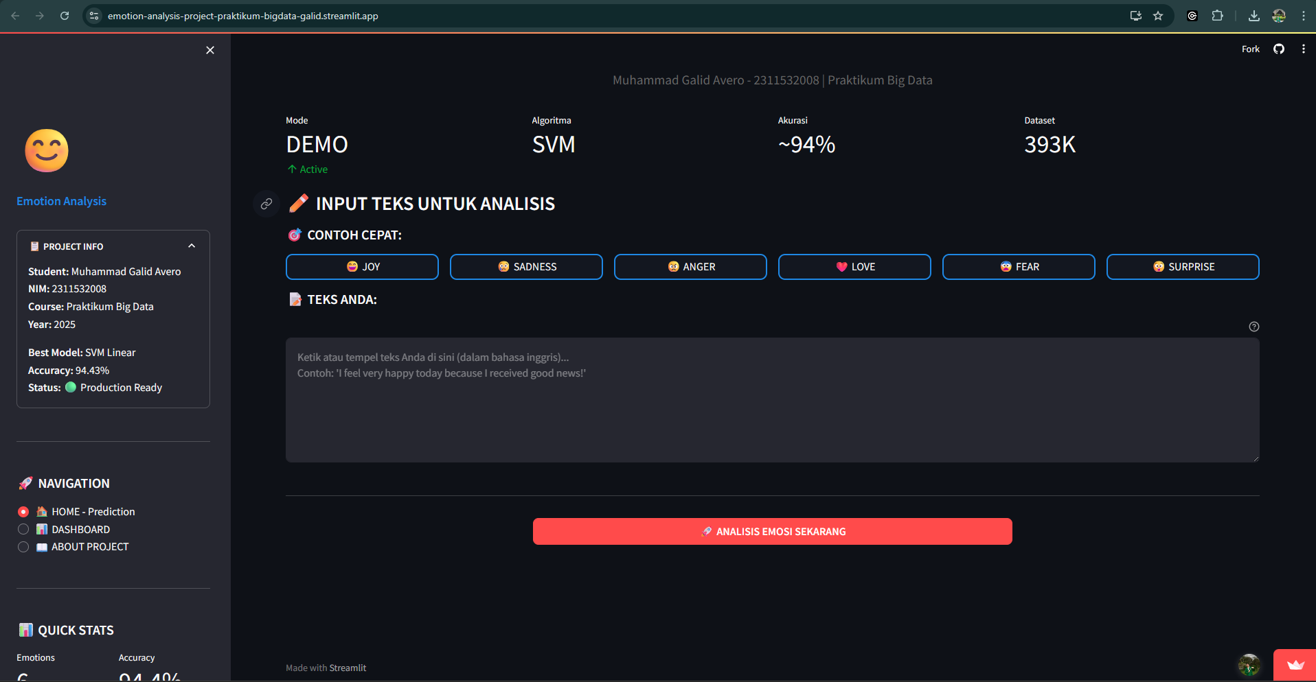 Big Data: Emotion Analysis System